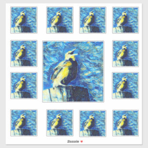 Sticker L'oiseau solitaire VanGogh Style