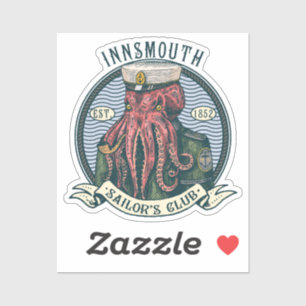 Sticker L'Ombre sur la voile de Lovecraft Innsmouth