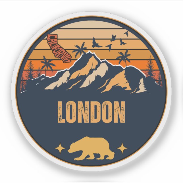 Sticker Londres, Californie (Devant)