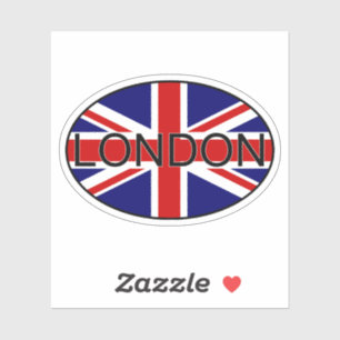 Sticker Londres Royaume-Uni City Code du pays Oval