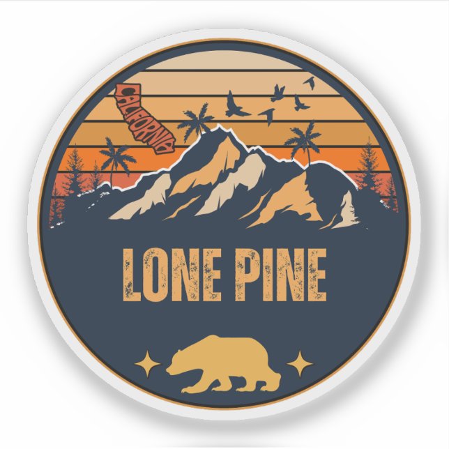Sticker Lone Pine, Californie (Devant)