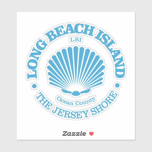 Sticker Long Beach Island (coquillage) (Feuille)