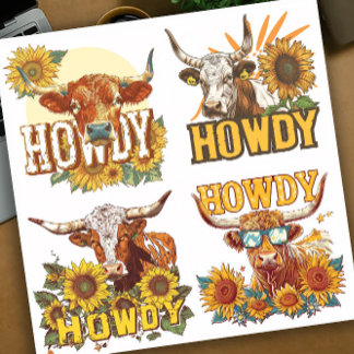 Sticker Long Horn Howdy