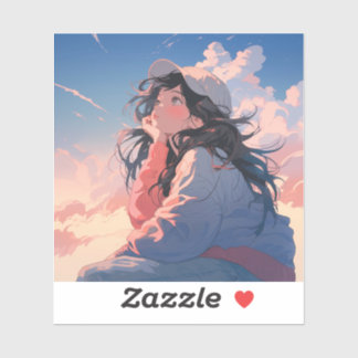 Sticker Look up the sky | 東京娘 GenerartiveAI シール