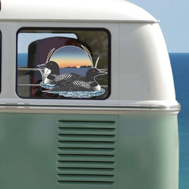 Sticker Loon Couple coucher de soleil bleu (Créateur téléchargé)