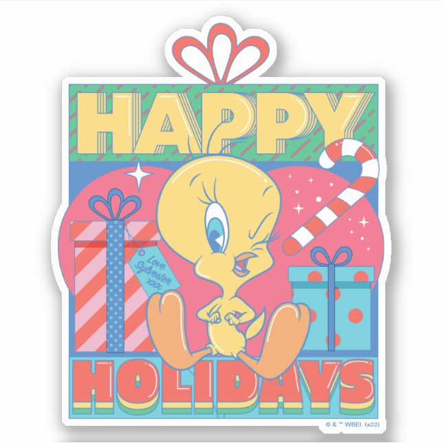 Sticker LOONEY TUNES™ | TWEETY™ Joyeuses fêtes (Devant)