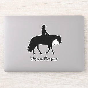 Sticker Loping Black Western Pleasure Horse Silhouette