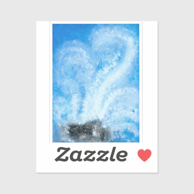 Sticker Lorsque les vagues de l'océan s'écrasent sur la co (Feuille)