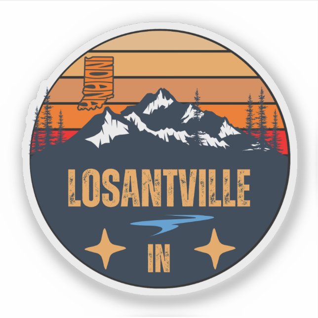Sticker Losantville, Indiana (Devant)