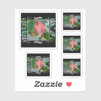 Sticker Lotus Floral Géométrique