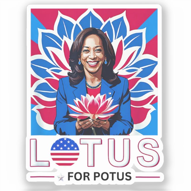 Sticker Lotus pour la campagne présidentielle de Potus Kam (Recto)