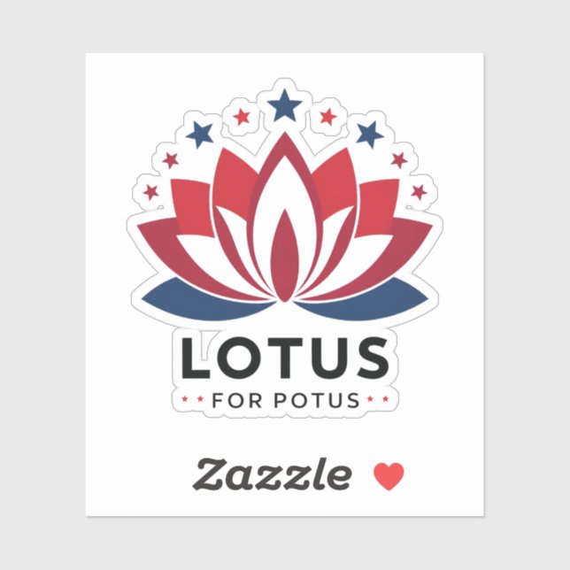 Sticker Lotus pour POTUS Kamala Harris 2024 (Feuille)