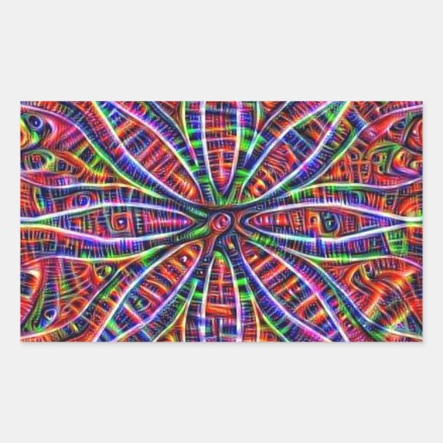 Sticker Lotus psychédélique (Devant)