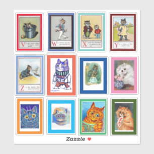 Sticker Louis Wain Alphabet Cats (V-Z)
