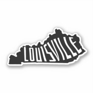 Sticker Louisville, Kentucky State Outline - USA Travel