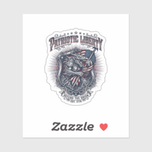 Sticker Loup-garou patriotique Patriote Horreur Monstre Pa