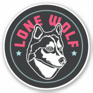 Sticker Loup solitaire