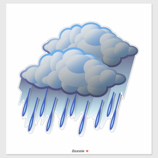 Sticker Lourde cale de pluie (Feuille)