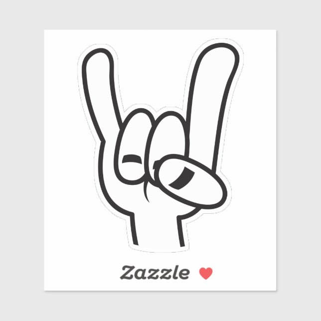 Sticker Lourde cornes diaboliques en métal (Feuille)