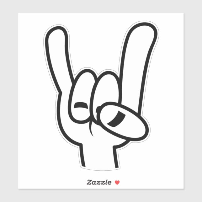 Sticker Lourde cornes diaboliques en métal (Feuille)