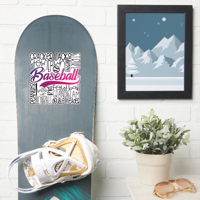 Sticker - Love Baseball - Baseball - (Snowboard)