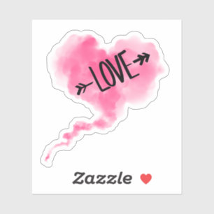 Sticker Love Cœur Nuage