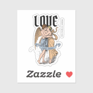 Sticker Love Embrace – Illustration d'un couple romantique