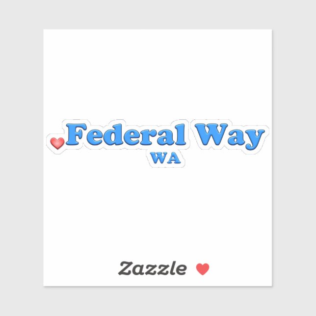 Sticker Love Federal Way WA (Feuille)
