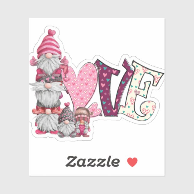 Sticker Love Gnome (Feuille)