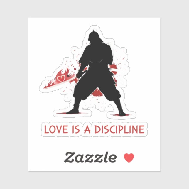 Sticker Love is a discipline (Feuille)