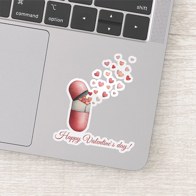 Sticker Love Medicine Valentine's Day Design (Détail)