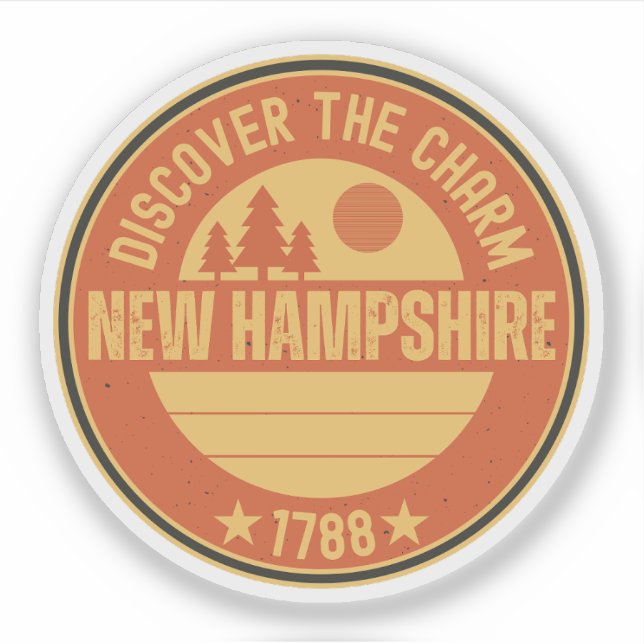 Sticker Love NH - New Hampshire Carte Souvenir (Devant)