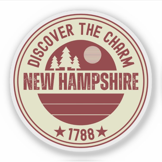 Sticker Love NH - New Hampshire Carte Souvenir (Devant)