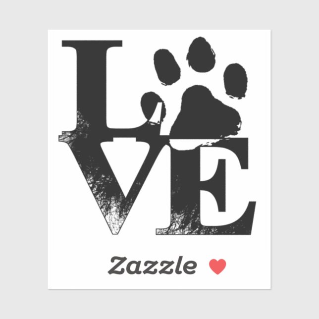 Sticker Love Paw (Feuille)
