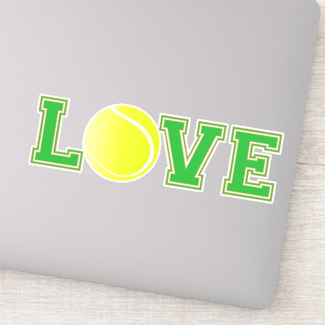 Sticker Love Tennis Fun Sports (Détail)