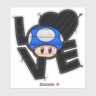 Sticker Love Toad - Bleu