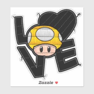 Sticker Love Toad - Jaune