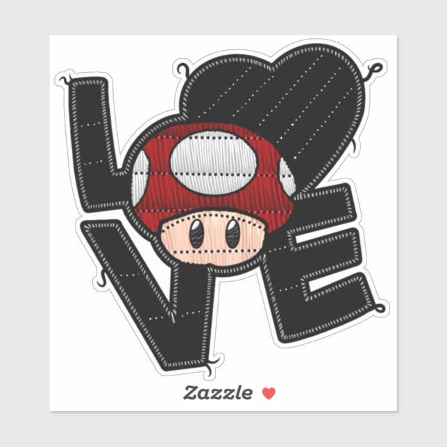 Sticker Love Toad - Rouge (Feuille)