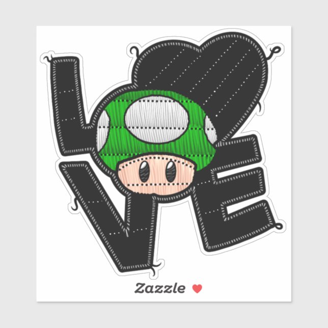 Sticker Love Toad - Vert (Feuille)