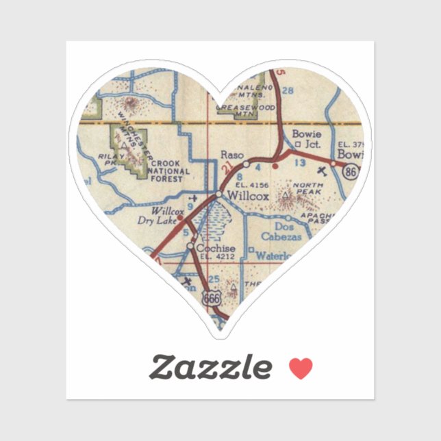 Sticker Love Willcox Arizona (Feuille)