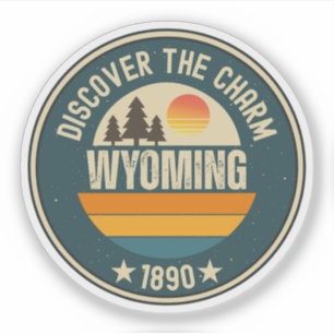 Sticker Love Wyoming - Sympa WY State Souvenir