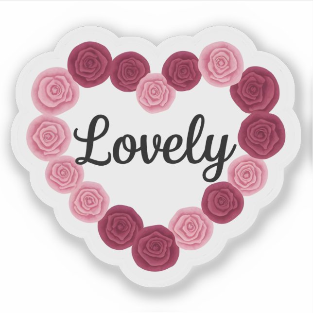 Sticker Lovely Heart Valentine Day (Devant)