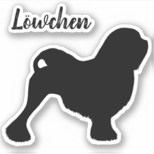 Sticker Lowchen Chien Silhouette Vinyl Decal