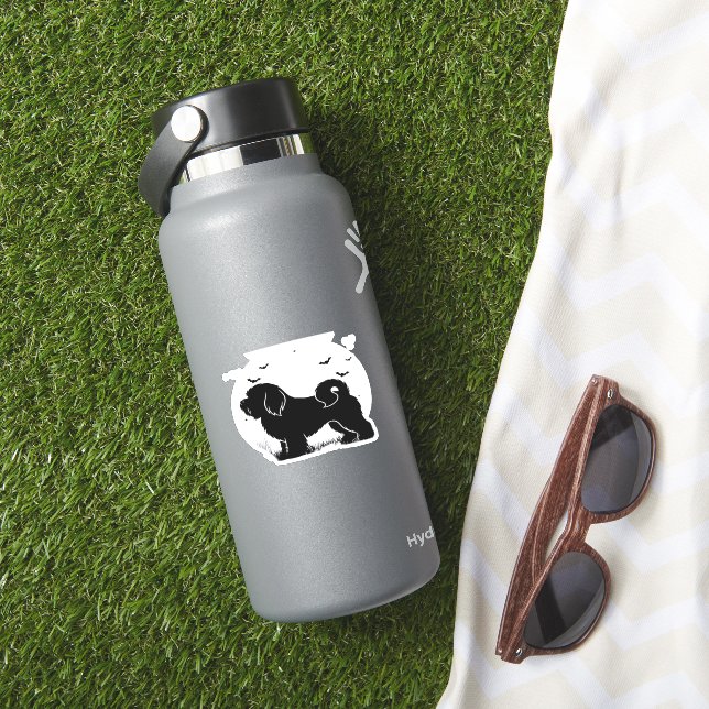 Sticker Lowchen Dog � Halloween Moon Silhouette Classic T- (HydroFlask Insitu)