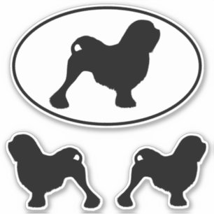 Sticker Lowchen Silhouettes Chien race Vinyl Ensem