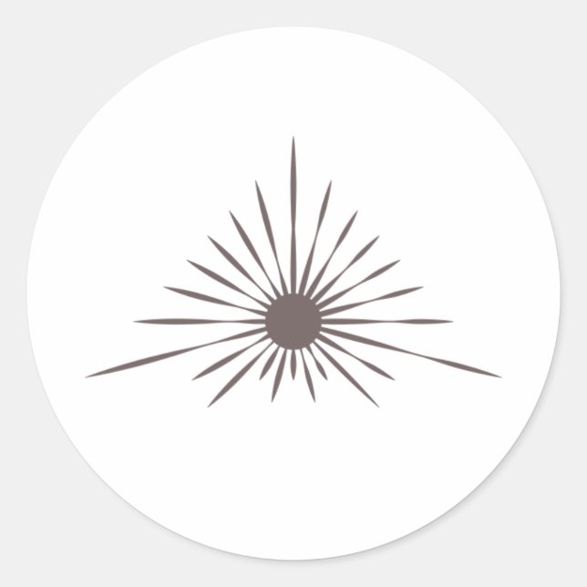 Sticker LRW Sun Logo blanc classique rond (Devant)