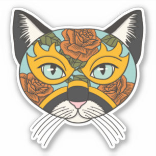 Sticker Lucha Libre Cat