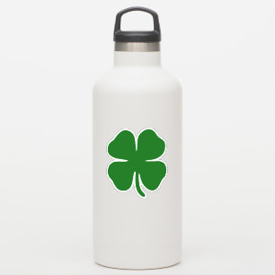 Sticker Lucky Green Four Leaf Clover St patrick irlandais