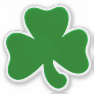 Sticker Lucky Green Shamrock
