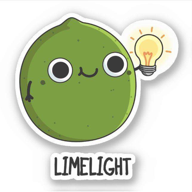 Sticker Lueur de citron vert Funny Fruit Lime Pun (Devant)